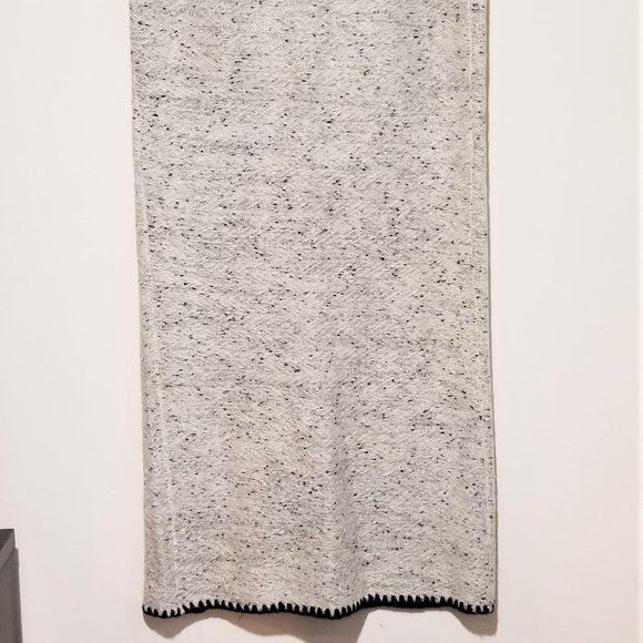 Maxi grey pencil skirt with dip side slit - Picture 5 of 7